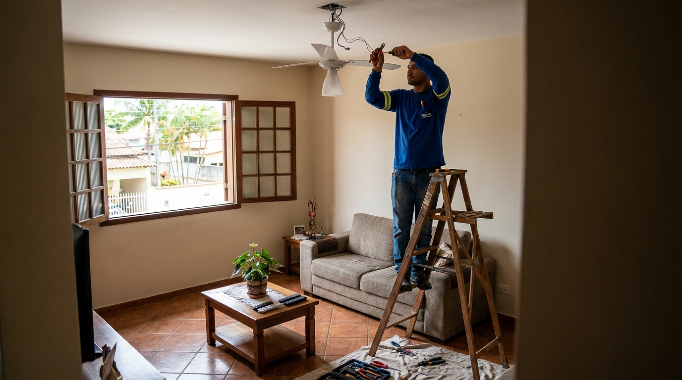 Reforço de Suporte no Teto em Pachecos, Palhoça‑SC