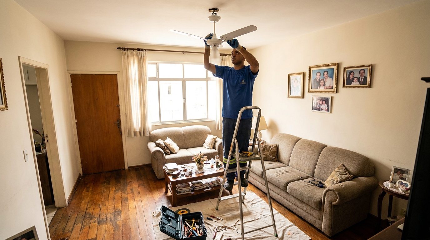 Substituição de Ventilador em Pachecos, Palhoça‑SC