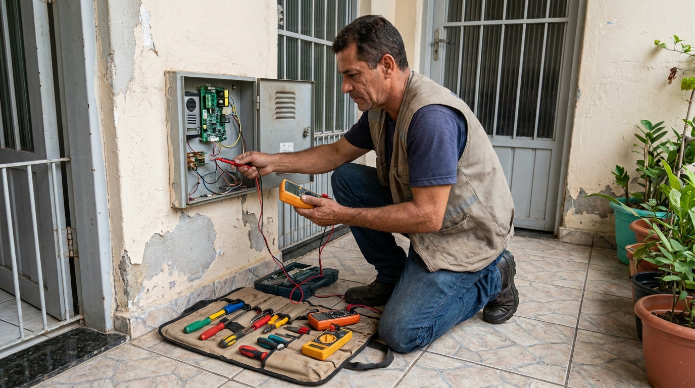 Troca de Fiação de Interfone em Palhoça‑SC